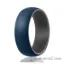 Picture of Silicone Wedding Ring - Duo Collection Dome Style - Grey-Blue by ROQ for Men - 11 mm Ring