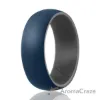 Picture of Silicone Wedding Ring - Duo Collection Dome Style - Grey-Blue by ROQ for Men - 14 mm Ring