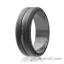 Picture of Silicone Wedding Ring - Engraved Middle Line - Grey by ROQ for Men - 7 mm Ring