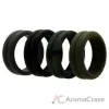 Picture of Silicone Wedding Ring - Engraved Middle Line Set - Olive Camo by ROQ for Men - 4 x 9 mm
