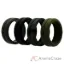 Picture of Silicone Wedding Ring - Engraved Middle Line Set - Olive Camo by ROQ for Men - 4 x 9 mm