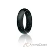 Picture of Silicone Wedding Ring - Dome Style - Black with Glitter Turquoise by ROQ for Women - 4 mm Ring