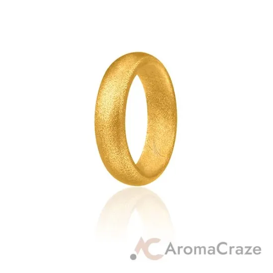 Picture of Silicone Wedding Ring - Dome Style - Gold by ROQ for Women - 7 mm Ring