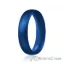 Picture of Silicone Wedding Ring - Dome Style Thin Comfort Fit - Metallic Blue by ROQ for Women - 10 mm Ring