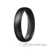 Picture of Silicone Wedding Ring - Dome Style Thin Comfort Fit - Metallic Black by ROQ for Women - 11 mm Ring