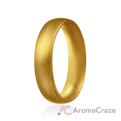 Picture of Silicone Wedding Ring - Dome Style Thin Comfort Fit - Gold by ROQ for Women - 8 mm Ring