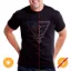 Picture of Men Crew Tee - Surf Sun Beach - Black by DelSol for Men - 1 Pc T-Shirt (2XL)
