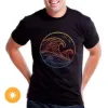 Picture of Men Crew Tee - Wavey - Black by DelSol for Men - 1 Pc T-Shirt (Small)