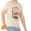 Picture of Men Crew Tee - Get Out And Explore - Beige by DelSol for Men - 1 Pc T-Shirt (2XL)