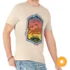 Picture of Men Crew Tee - Get Out And Explore - Beige by DelSol for Men - 1 Pc T-Shirt (Small)
