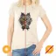 Picture of Women Crew Tee - Ornate Owl - Grey by DelSol for Women - 1 Pc T-Shirt (Large)