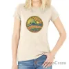 Picture of Women Crew Tee - Waves and Rays - Beige by DelSol for Women - 1 Pc T-Shirt (XL)