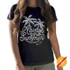 Picture of Women Crew Tee - Always Palms - Black by DelSol for Women - 1 Pc T-Shirt (Large)