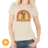 Picture of Women Crew Tee - Sunshine - Beige by DelSol for Women - 1 Pc T-Shirt (2XL)