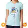 Picture of Girls Crew Tee - Watercolor Dolphins - Ice Blue by DelSol for Women - 1 Pc T-Shirt (YM)
