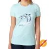 Picture of Girls Crew Tee - Watercolor Dolphins - Ice Blue by DelSol for Women - 1 Pc T-Shirt (YXS)