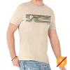 Picture of Men Crew Tee - Sunset Wave - Beige by DelSol for Men - 1 Pc T-Shirt (YXS)