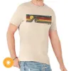 Picture of Men Crew Tee - Sunset Wave - Grey by DelSol for Men - 1 Pc T-Shirt (Large)