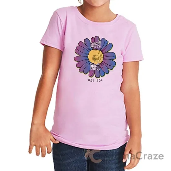 Picture of Girls Crew Tee - Oopsy Daisy - Lilac by DelSol for Women - 1 Pc T-Shirt (YL)