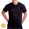 Picture of Men Crew Tee - Surf Sun Beach - Black by DelSol for Men - 1 Pc T-Shirt (YS)