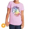 Picture of Girls Crew Tee - Unicorn - Lilac by DelSol for Women - 1 Pc T-Shirt (YL)