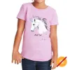 Picture of Girls Crew Tee - Unicorn - Lilac by DelSol for Women - 1 Pc T-Shirt (YL)