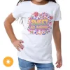 Picture of Girls Crew Tee - Sweet As Candy - White by DelSol for Women - 1 Pc T-Shirt (5/6T)