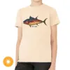 Picture of Men Crew Tee - Big Fish - Beige by DelSol for Men - 1 Pc T-Shirt (YXS)