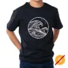 Picture of Men Crew Tee - Waves - Black by DelSol for Men - 1 Pc T-Shirt (YM)