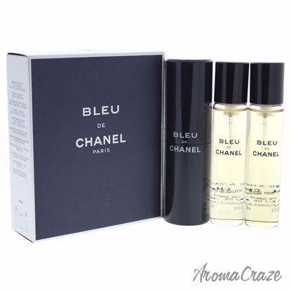 Bleu De Chanel by Chanel for Men - 3 x 0.7 oz EDT (Refills T