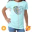 Picture of Girls Crew Tee - Heart Butterfly - Chill by DelSol for Women - 1 Pc T-Shirt (4T)