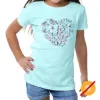 Picture of Girls Crew Tee - Heart Butterfly - Chill by DelSol for Women - 1 Pc T-Shirt (2T)