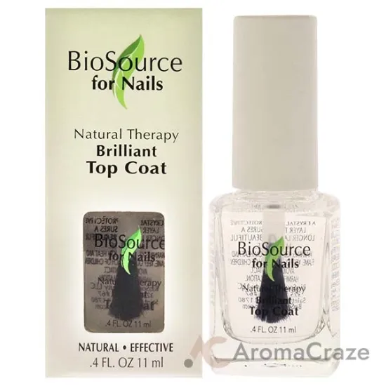 Picture of Natural Therapy Brilliant Top Coat by BioSource for Women - 0.4 oz Nail Treatment