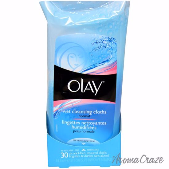 Wet Cleansing Cloths Normal by Olay for Women - 30 Pc Cloths