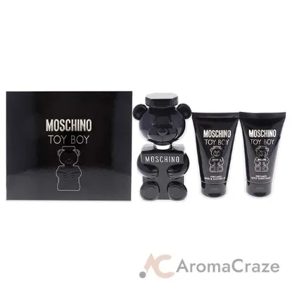 Picture of Moschino Toy Boy by Moschino for Men - 3 Pc Gift Set 1.7oz EDP Spray, 1.7oz Bath and Shower Gel, 1.7oz After Shave Balm