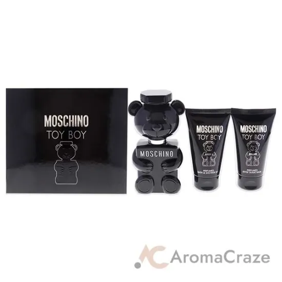 Picture of Moschino Toy Boy by Moschino for Men - 3 Pc Gift Set 1.7oz EDP Spray, 1.7oz Bath and Shower Gel, 1.7oz After Shave Balm