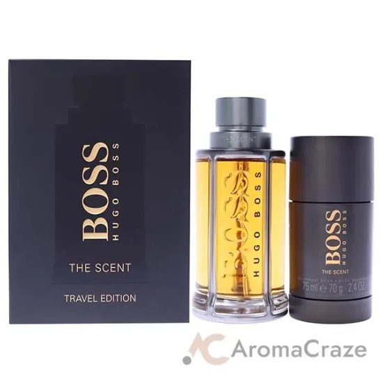 Picture of Boss The Scent by Hugo Boss for Men - 2 Pc Gift Set 3.3oz EDT Spray, 2.4oz Deodorant Stick