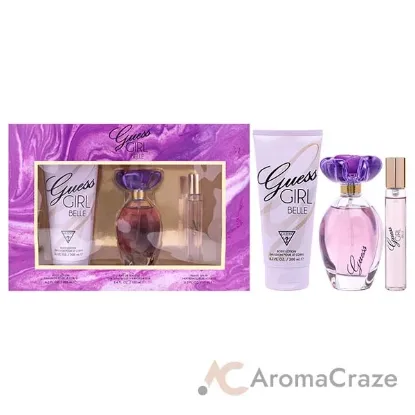 Picture of Guess Girl Belle by Guess for Women - 3 Pc Gift Set 3.4oz EDT Spray , 0.5oz EDT Travel Spray, 6.7oz Body Lotion