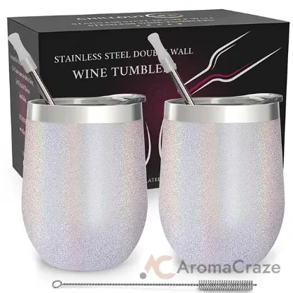 Picture of Stainless Steel Double Wall Wine Tumbler - Holo by Chillout Life for Unisex - 2 x 12 oz Tumbler