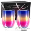 Picture of Stainless Steel Double Wall Wine Tumbler - Rainbow by Chillout Life for Unisex - 2 x 12 oz Tumbler