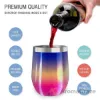 Picture of Stainless Steel Double Wall Wine Tumbler - Rainbow by Chillout Life for Unisex - 2 x 12 oz Tumbler