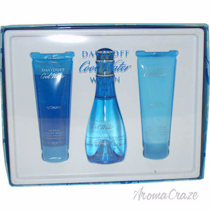 Cool Water by Zino Davidoff for Women - 3 Pc Gift Set 3.4oz 