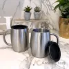Picture of Stainless Steel Double Wall Coffee Mug with Lid by Chillout Life for Unisex - 2 x 14 oz Tumbler