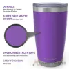 Picture of Stainless Steel Tumbler with Lid and Straw - Purple by Chillout Life for Unisex - 20 oz Tumbler