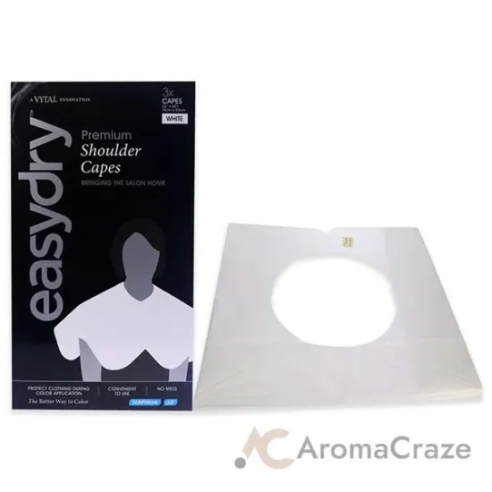 Picture of Premium Shoulder Capes - White by Easydry for Unisex - 1 Pc Cape