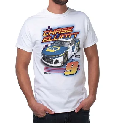 Picture of NASCAR Mens Classic Crew Tee - Chase Elliot - 1 White by DelSol for Men - 1 Pc T-Shirt (S)