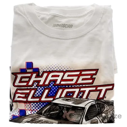 Picture of NASCAR Mens Classic Crew Tee - Chase Elliot - 1 White by DelSol for Men - 1 Pc T-Shirt (M)