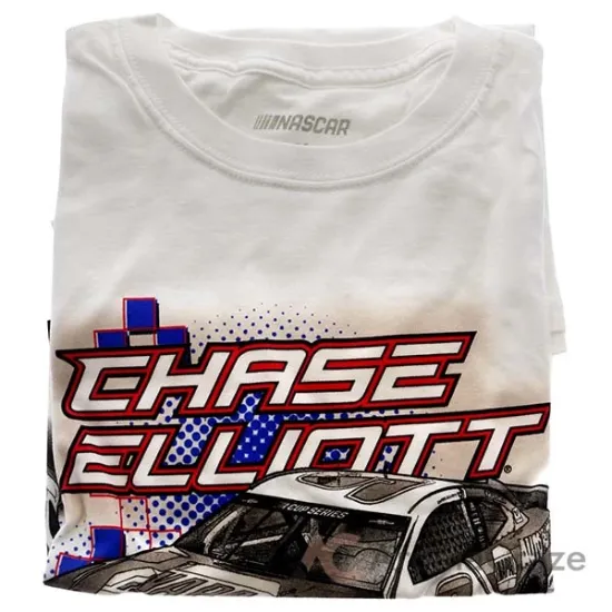Picture of NASCAR Mens Classic Crew Tee - Chase Elliot - 1 White by DelSol for Men - 1 Pc T-Shirt (M)