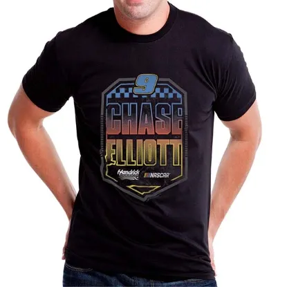 Picture of NASCAR Mens Classic Crew Tee - Chase Elliot - 7 Black by DelSol for Men - 1 Pc T-Shirt (S)