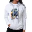 Picture of NASCAR Hooded Sweatshirt - Kevin Harvick - 4 White by DelSol for Women - 1 Pc T-Shirt (L)
